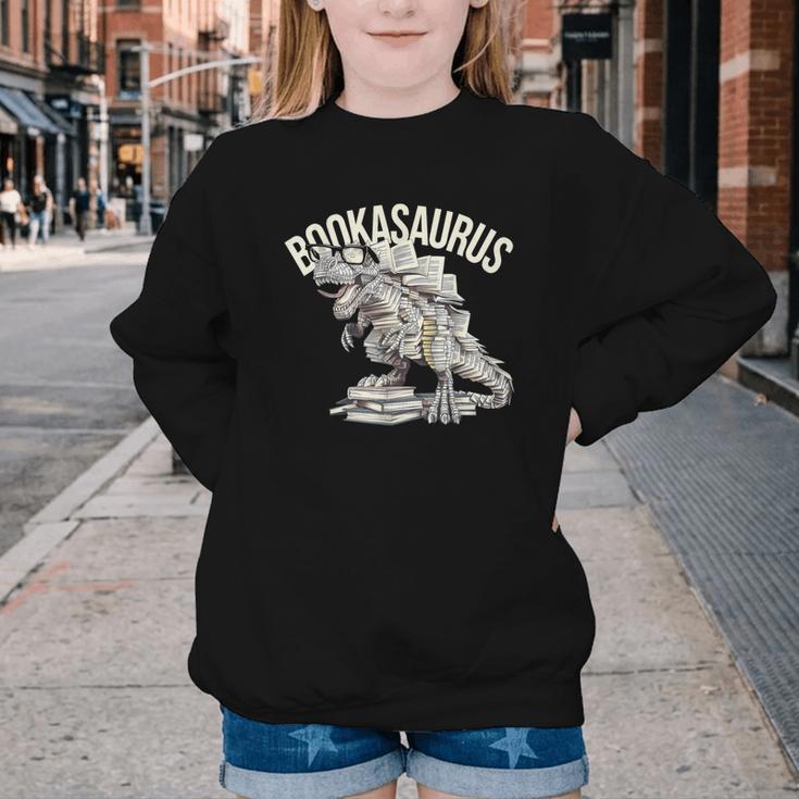 Book Dinosaur Bookworm T-Rex Dino Reading Books Book Youth Crewneck Sweatshirt Book Dinosaur Bookworm T-Rex Dino Reading Books Book Youth Crewneck Sweatshirt