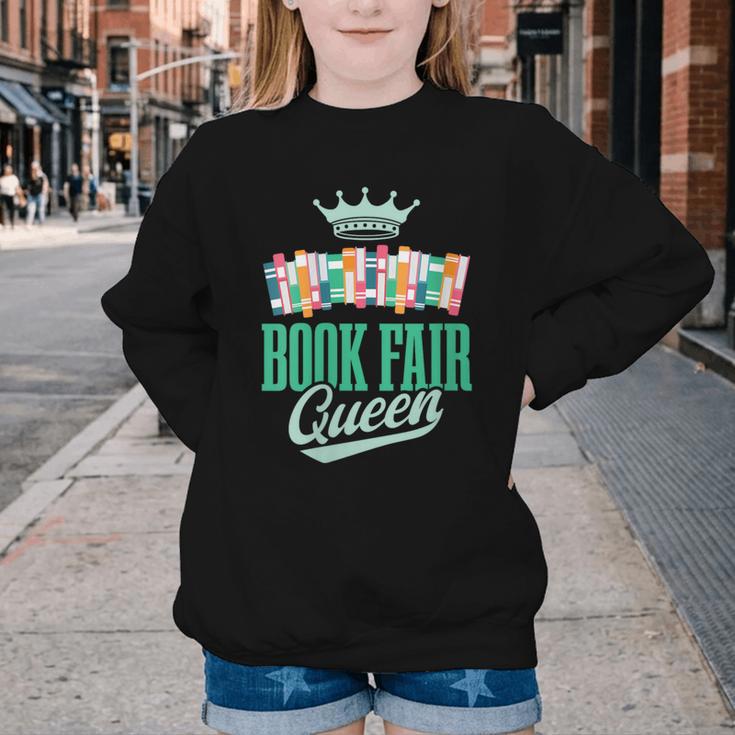 Book Fair Queen Literature School Book Fair Event Youth Crewneck Sweatshirt