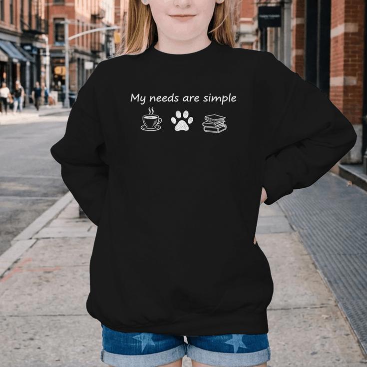 Book Lovers Dog And Coffee And Dogs Coffee And Books Youth Crewneck Sweatshirt Book Lovers Dog And Coffee And Dogs Coffee And Books Youth Crewneck Sweatshirt