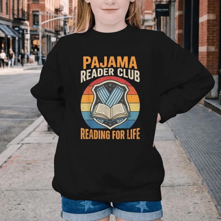 Book And Pajamas Reading Bedtime Youth Crewneck Sweatshirt