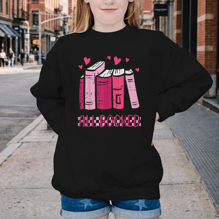 All Booked Read Book Reading Librarian Men Women Kids Youth Crewneck Sweatshirt