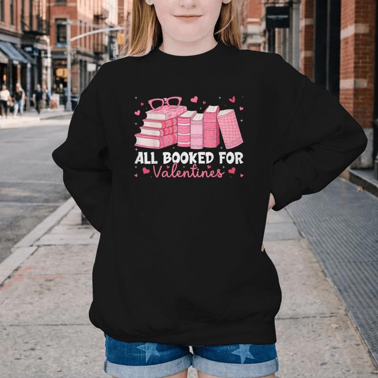 All Booked For Valentines Couple Bookworms Valentine’s Day Youth Crewneck Sweatshirt All Booked For Valentines Couple Bookworms Valentine’s Day Youth Crewneck Sweatshirt