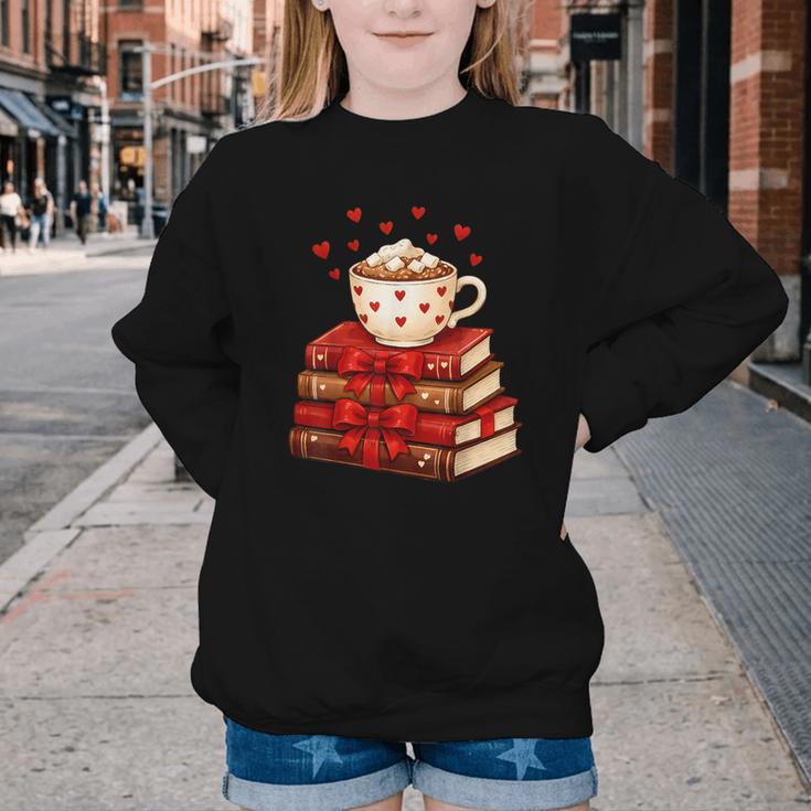 All Booked For Valentine’s Day Reading Teacher Youth Crewneck Sweatshirt