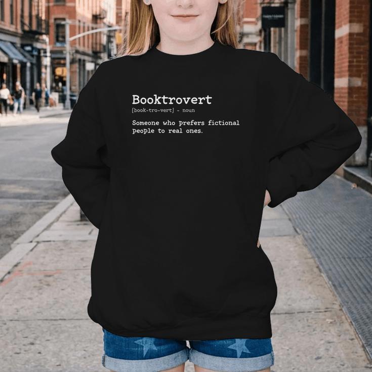 Booktrovert Definition Pun Book Lovers Bookworm Humor Youth Crewneck Sweatshirt Booktrovert Definition Pun Book Lovers Bookworm Humor Youth Crewneck Sweatshirt