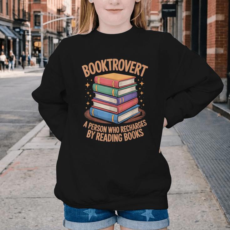 Booktrovert Literature Book Reading Books Reader Youth Crewneck Sweatshirt