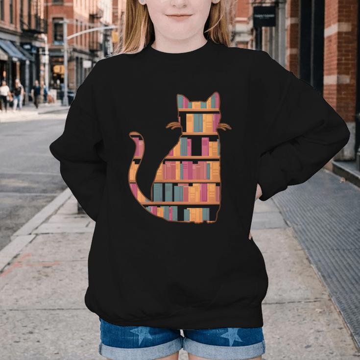 Cats Reading Books Librarian Library Readers Youth Crewneck Sweatshirt Cats Reading Books Librarian Library Readers Youth Crewneck Sweatshirt