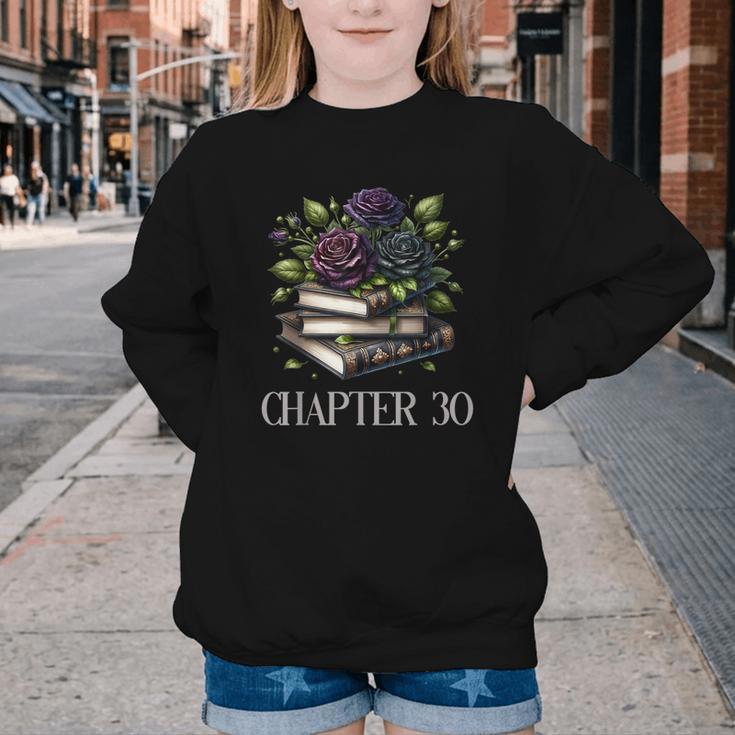 Chapter 30 30th Birthday Women Book Lovers Dark Romance Youth Crewneck Sweatshirt