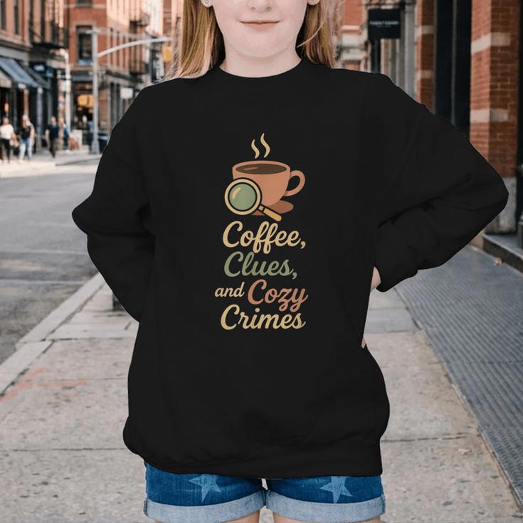 Cozy Crime Club Mystery Reader Bookish Sleuth Youth Crewneck Sweatshirt