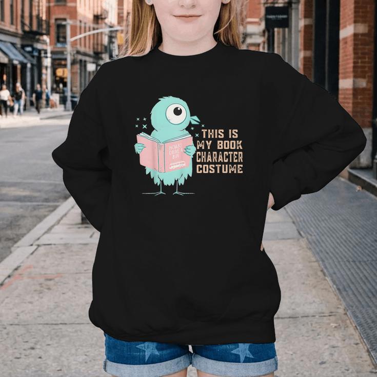 Cute Pigeon This Is My Book Character Costume For Reading Youth Crewneck Sweatshirt Cute Pigeon This Is My Book Character Costume For Reading Youth Crewneck Sweatshirt