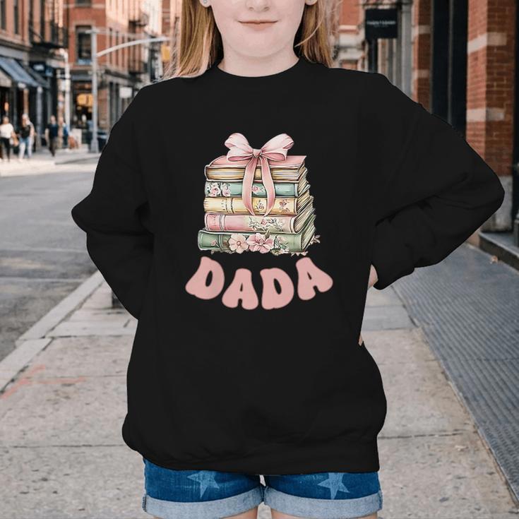 Dada Book First Chapter Birthday Family Matching Party Youth Crewneck Sweatshirt Dada Book First Chapter Birthday Family Matching Party Youth Crewneck Sweatshirt