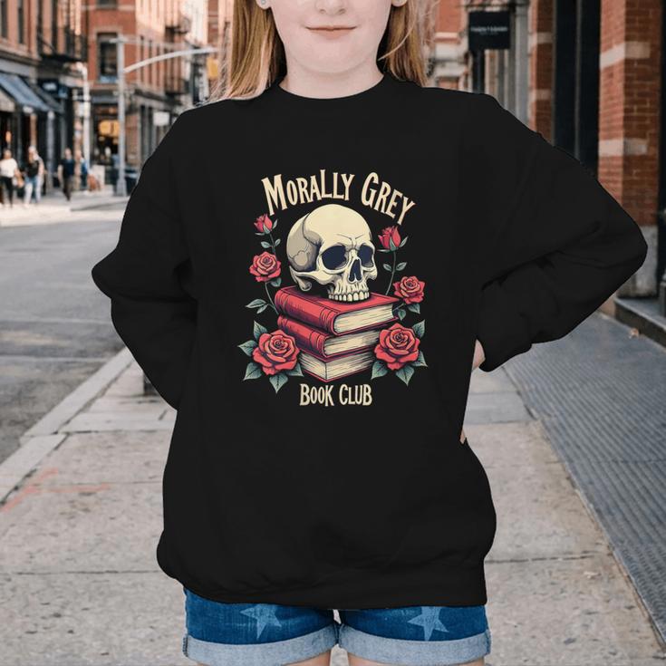 Dark Romance Romantasy Smutty Book Lover Morally Grey Merch Youth Crewneck Sweatshirt Dark Romance Romantasy Smutty Book Lover Morally Grey Merch Youth Crewneck Sweatshirt
