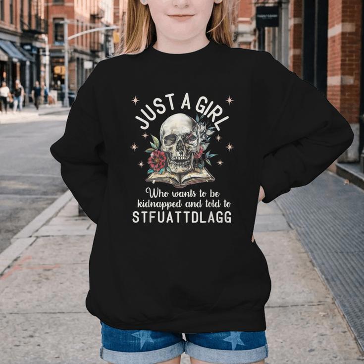 Dark Romance Smutt Book Merch STFUATTDLAGG Good Girl Trigger Youth Crewneck Sweatshirt