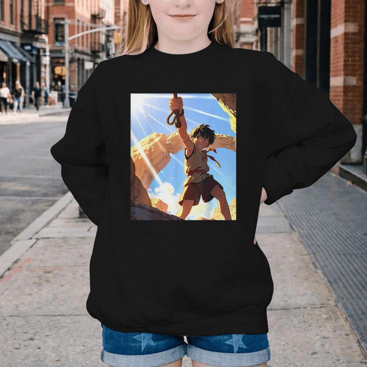 David And Goliath Bible Book Samuel King David Anime Manga Youth Crewneck Sweatshirt
