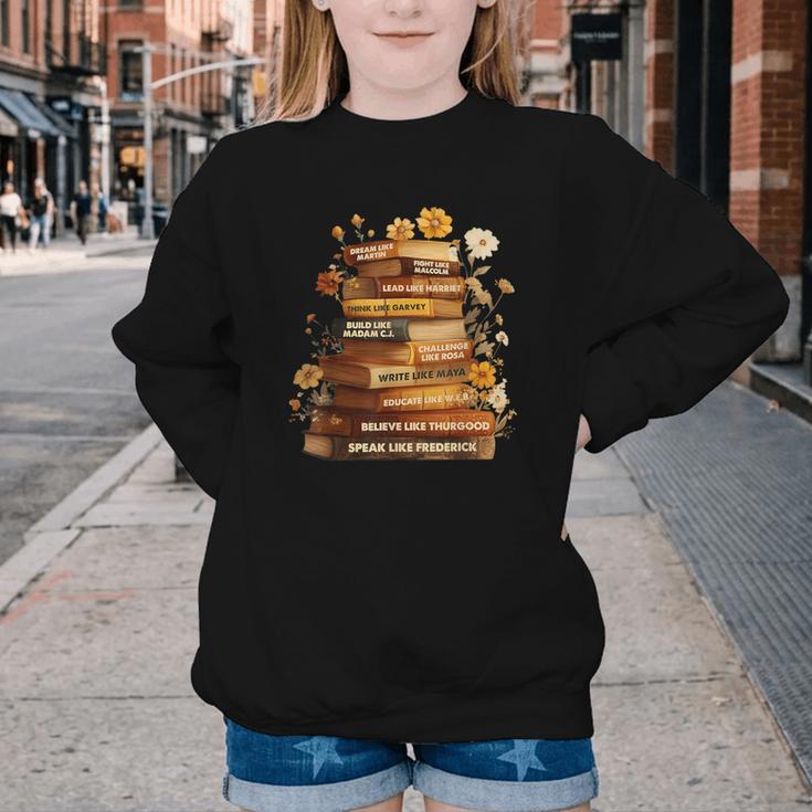 Dream Like Martin Floral Book History Month Women Men Youth Crewneck Sweatshirt Dream Like Martin Floral Book History Month Women Men Youth Crewneck Sweatshirt