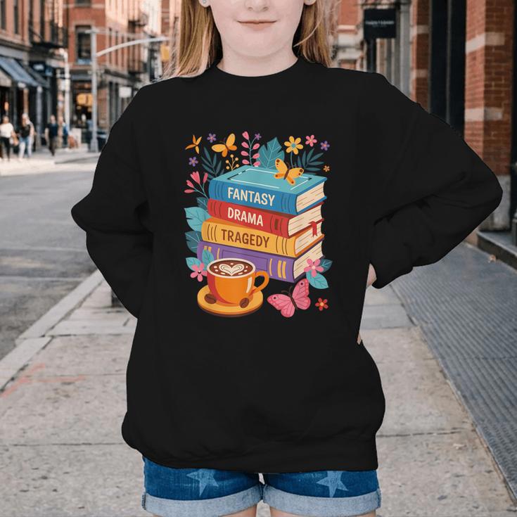 Fantasy Drama Tragedy Books Subtle Anti-Trump Youth Crewneck Sweatshirt Fantasy Drama Tragedy Books Subtle Anti-Trump Youth Crewneck Sweatshirt