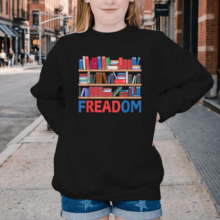 Freadom To Read Book Lover Reading Freedom Youth Crewneck Sweatshirt Freadom To Read Book Lover Reading Freedom Youth Crewneck Sweatshirt
