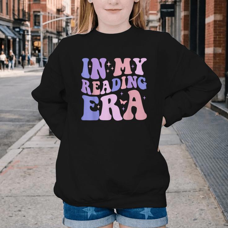 Groovy In My Reading Era Book Lovers Book Reader Youth Crewneck Sweatshirt Groovy In My Reading Era Book Lovers Book Reader Youth Crewneck Sweatshirt