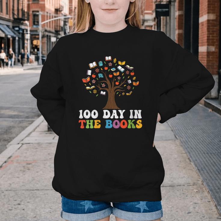 Happy 100 Days In The Books Reading Celebration Graphic Tees Youth Crewneck Sweatshirt Happy 100 Days In The Books Reading Celebration Graphic Tees Youth Crewneck Sweatshirt