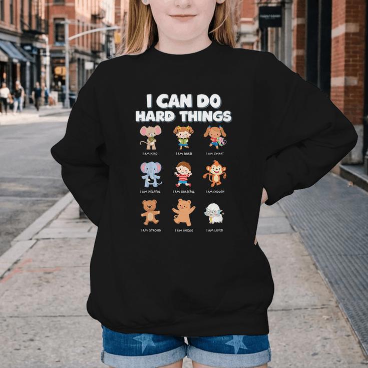 I Can Do Hard Things Children's Book Characters Youth Crewneck Sweatshirt