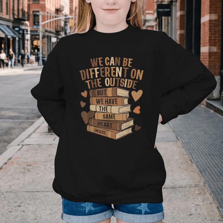 We Have The Same Heart History Month Book Lover Women Youth Crewneck Sweatshirt