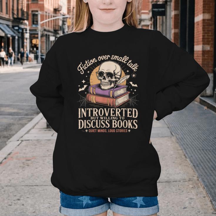 Introverted But Willing To Discuss Books Cozy Aesthetic Youth Crewneck Sweatshirt Introverted But Willing To Discuss Books Cozy Aesthetic Youth Crewneck Sweatshirt