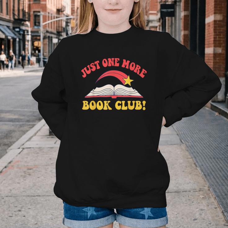 Just One More Book Club Bookish Hippie Youth Crewneck Sweatshirt