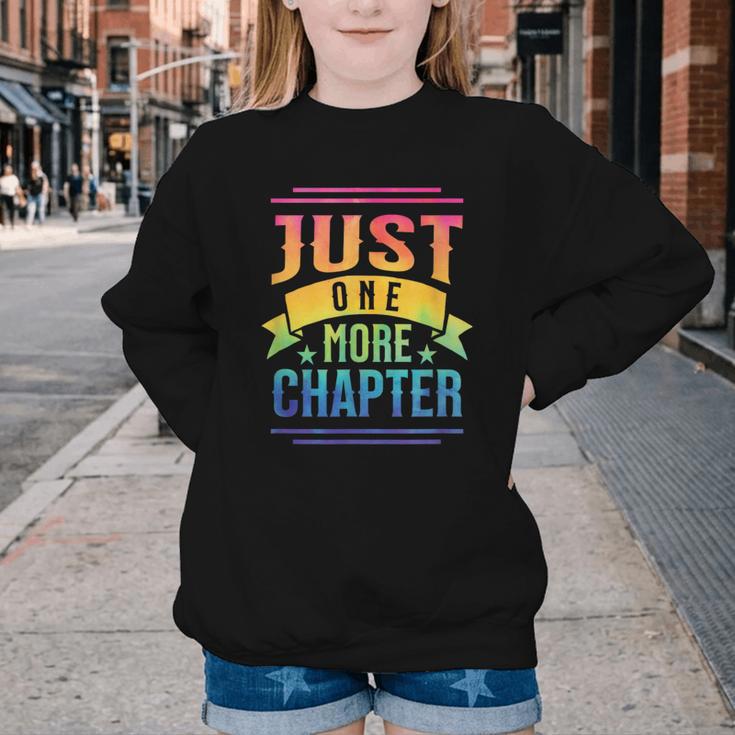 JUST ONE MORE CHAPTER Fun Reading Book Lover Youth Crewneck Sweatshirt
