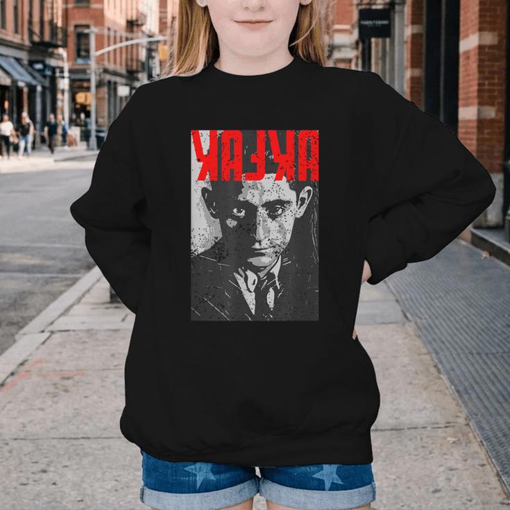 Kafka Franz Portrait Books And Literature Youth Crewneck Sweatshirt