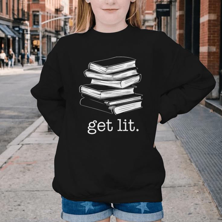 Let's Get Lit Books Youth Crewneck Sweatshirt