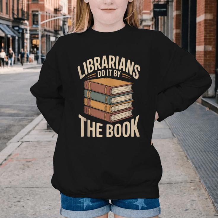Librarians Do It By The Book Librarian Youth Crewneck Sweatshirt