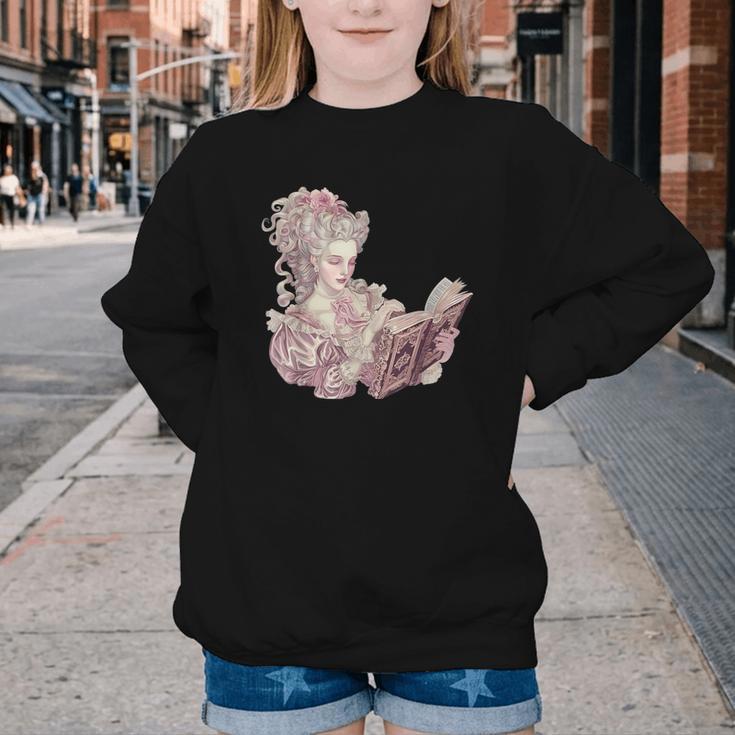 Marie Antoinette Reading A Book Youth Crewneck Sweatshirt