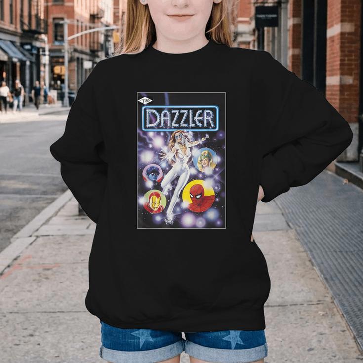 Marvel Universe Classic Dazzler Light Power Comic Book Cover Youth Crewneck Sweatshirt