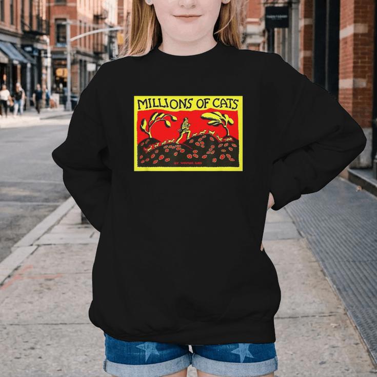 Millions Of Cats Book Cover Youth Crewneck Sweatshirt