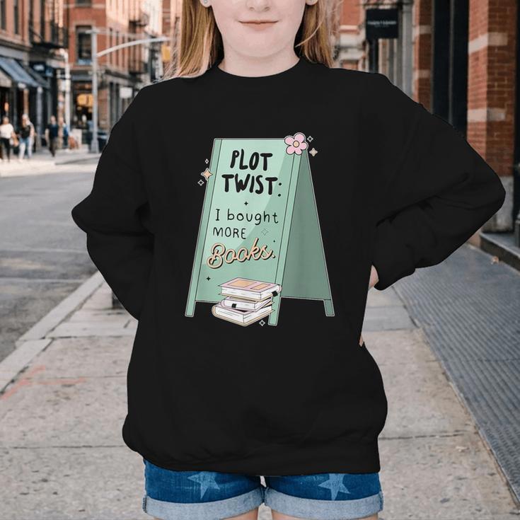 Plot Twist I Bought More Books Bookish Youth Crewneck Sweatshirt Plot Twist I Bought More Books Bookish Youth Crewneck Sweatshirt