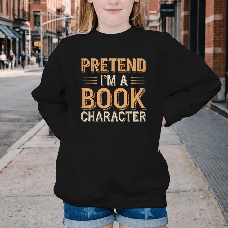 Pretend I'm A Book Character Youth Crewneck Sweatshirt