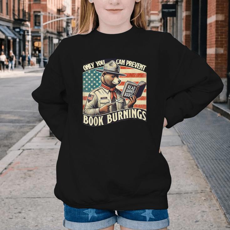 Only You Can Prevent Book Burnings Books Youth Crewneck Sweatshirt Only You Can Prevent Book Burnings Books Youth Crewneck Sweatshirt