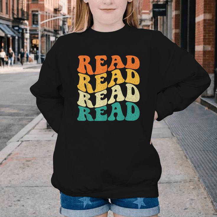 Read Read Read Read Book Lover Reading Bookworm Reader Youth Crewneck Sweatshirt