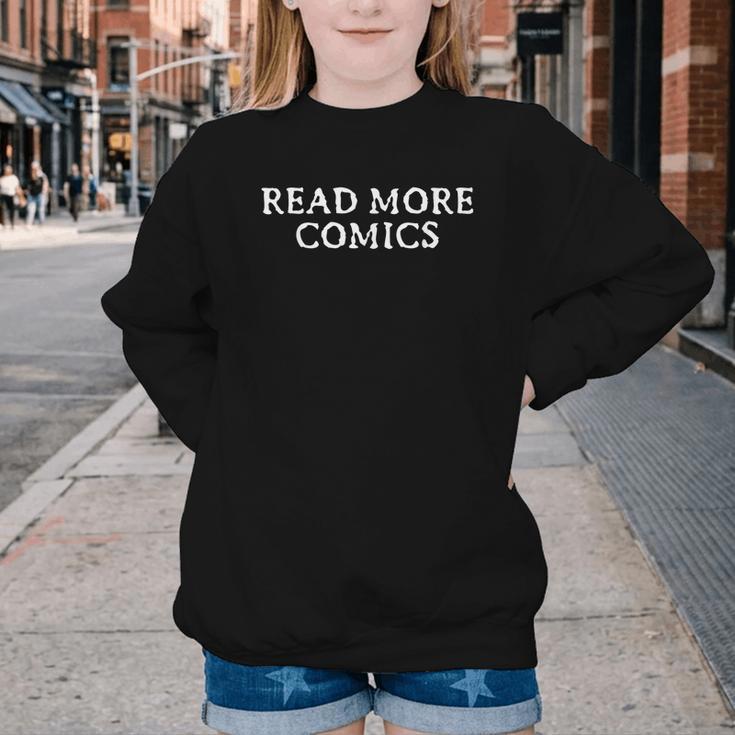 READ MORE COMICS Comic Book Lover Nerd Statement Humor Youth Crewneck Sweatshirt