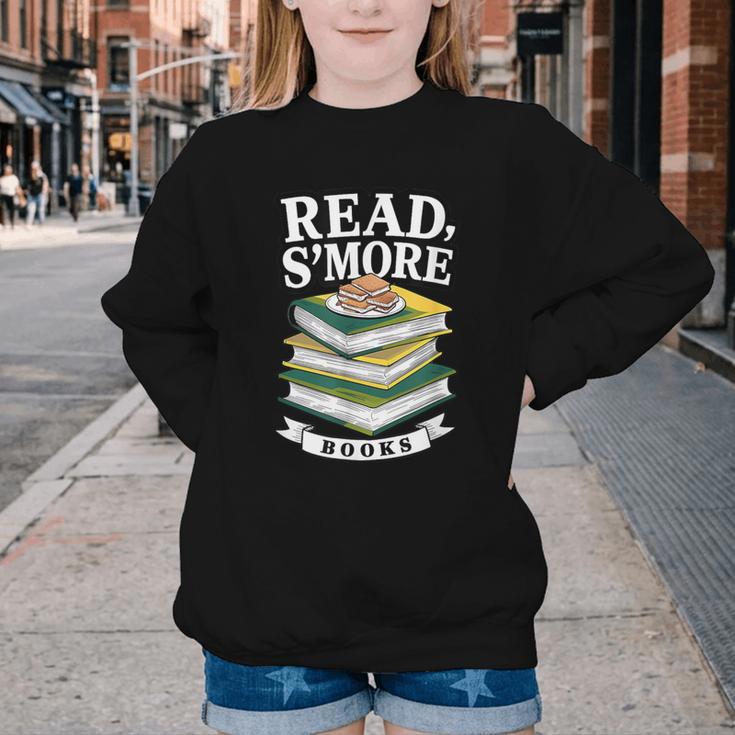 Read S'More Books Marshmallow Reading Smores Youth Crewneck Sweatshirt Read S'More Books Marshmallow Reading Smores Youth Crewneck Sweatshirt