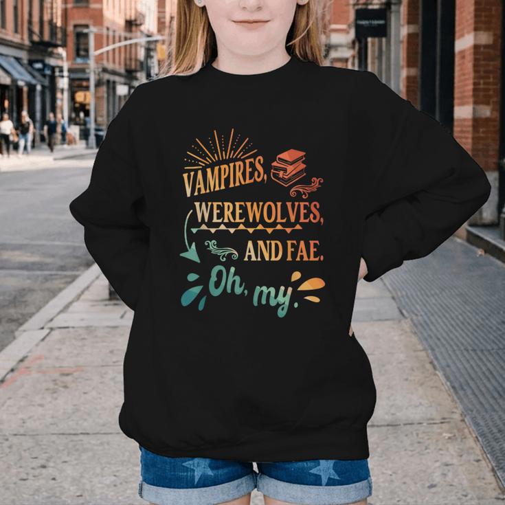 Readers Books Lovers BFF Books Club Paranormal Romance Reading Book Vampires Werewolves & Fae -Adults Short Sleeve Youth Crewneck Sweatshirt Readers Books Lovers BFF Books Club Paranormal Romance Reading Book Vampires Werewolves & Fae -Adults Short Sleeve Youth Crewneck Sweatshirt