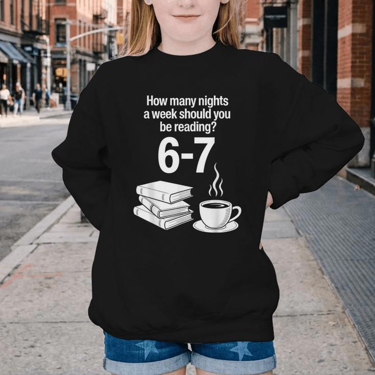 Reading 67 Meme English Teacher Book Lover Youth Crewneck Sweatshirt Reading 67 Meme English Teacher Book Lover Youth Crewneck Sweatshirt