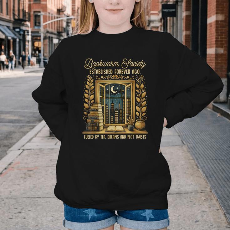 Reading Book Lover Bookish Readers Bookworm Society Youth Crewneck Sweatshirt Reading Book Lover Bookish Readers Bookworm Society Youth Crewneck Sweatshirt