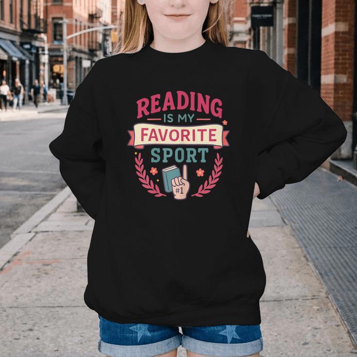 Reading Is My Favorite Sport Book Lover Keepsake For Women Youth Crewneck Sweatshirt Reading Is My Favorite Sport Book Lover Keepsake For Women Youth Crewneck Sweatshirt