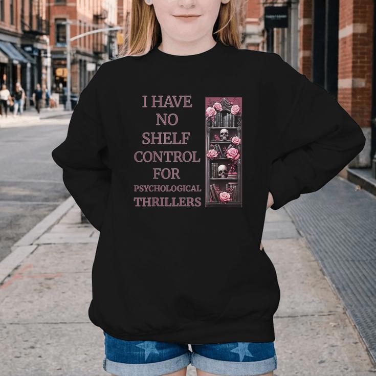 Saying Psychological Thriller Book Reader Lover Youth Crewneck Sweatshirt Saying Psychological Thriller Book Reader Lover Youth Crewneck Sweatshirt