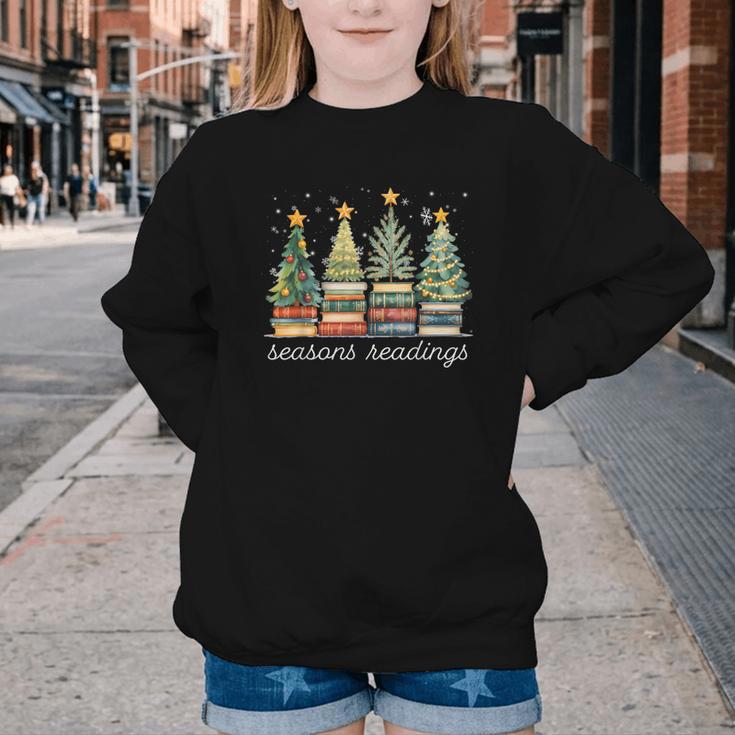 Seasons Readings All Booked For Christmas Book Reading Lover Youth Crewneck Sweatshirt Seasons Readings All Booked For Christmas Book Reading Lover Youth Crewneck Sweatshirt