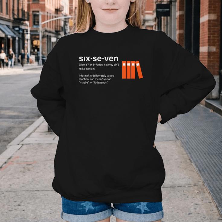 Six Seven Meme Reading Book Lover 6-7 67 Definition Youth Crewneck Sweatshirt Six Seven Meme Reading Book Lover 6-7 67 Definition Youth Crewneck Sweatshirt