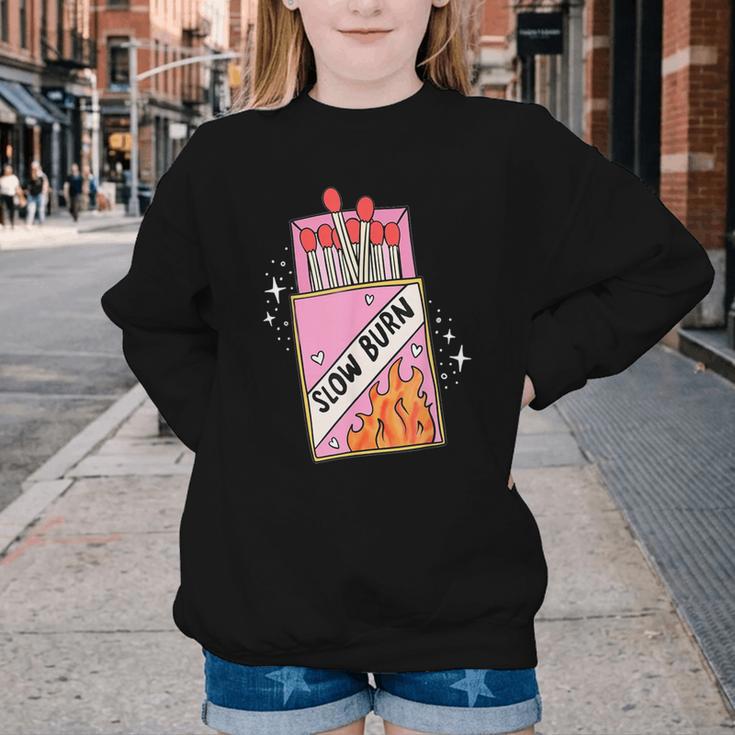 Slow Burn Book Trope Worth The Wait Love Takes Time Youth Crewneck Sweatshirt