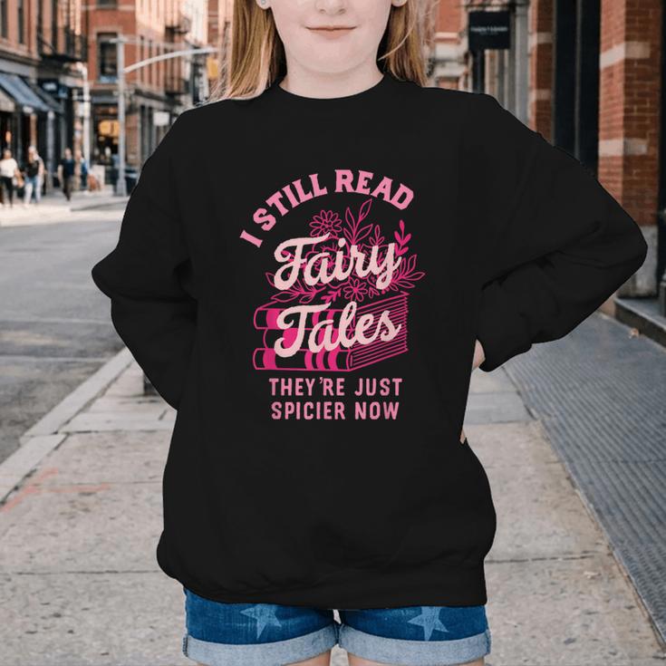 Spicy Book Lover For Women Who Love To Read Romance Fantasy Youth Crewneck Sweatshirt