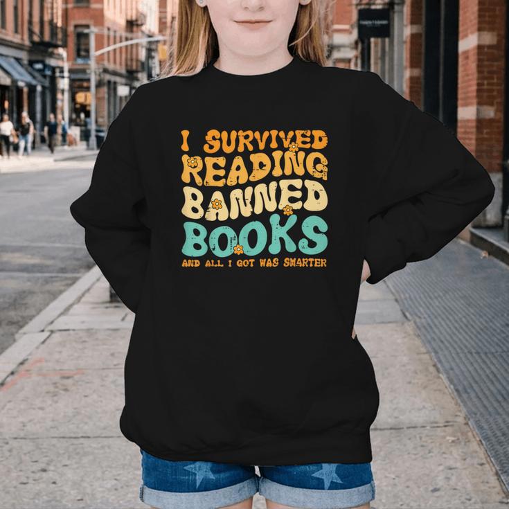 I Survived Reading Banned Books Read Librarian Men Women Youth Crewneck Sweatshirt I Survived Reading Banned Books Read Librarian Men Women Youth Crewneck Sweatshirt