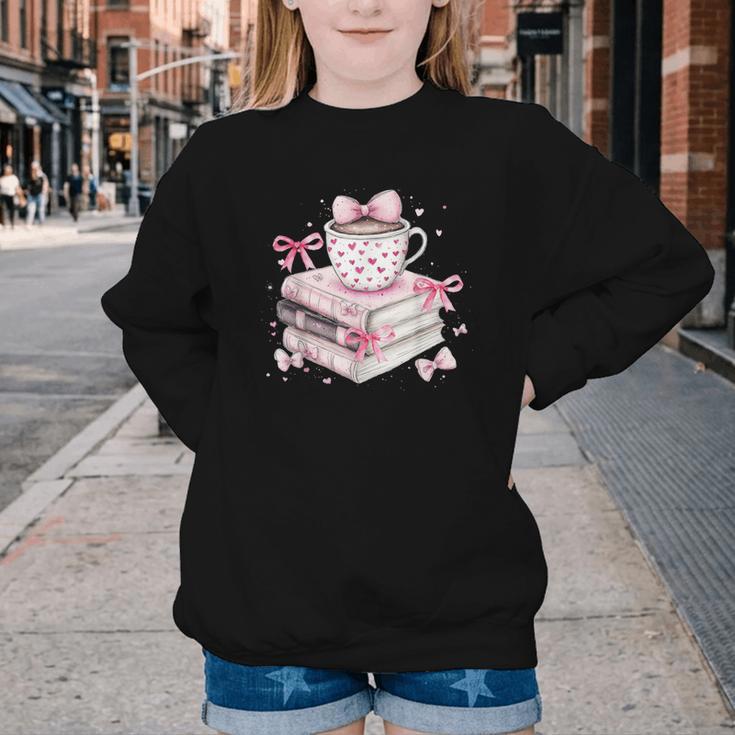 Teacher Valentine's Day All Booked For Valentines Reading Youth Crewneck Sweatshirt Teacher Valentine's Day All Booked For Valentines Reading Youth Crewneck Sweatshirt